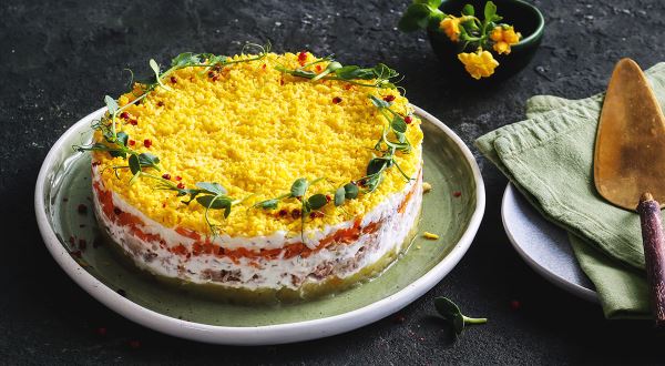 Салат Мимоза без сыра, классический рецепт